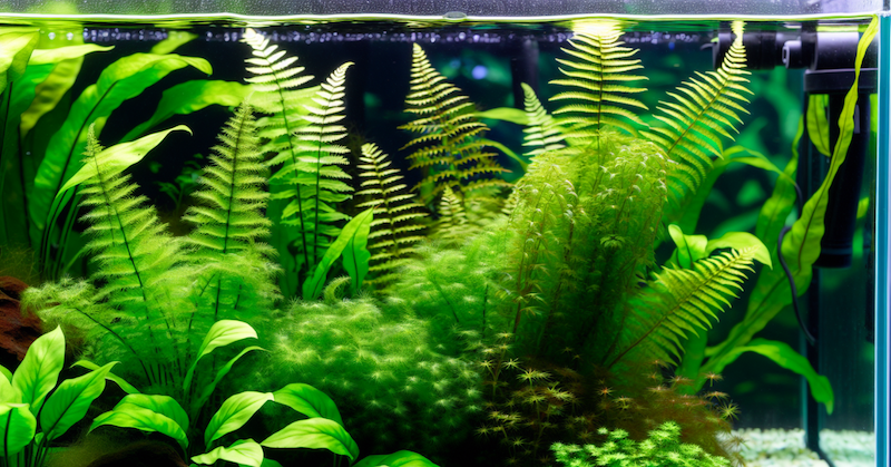 Java Fern is suitable for goldfish aquariums, creating algae-controlling effects and hiding spots for goldfish